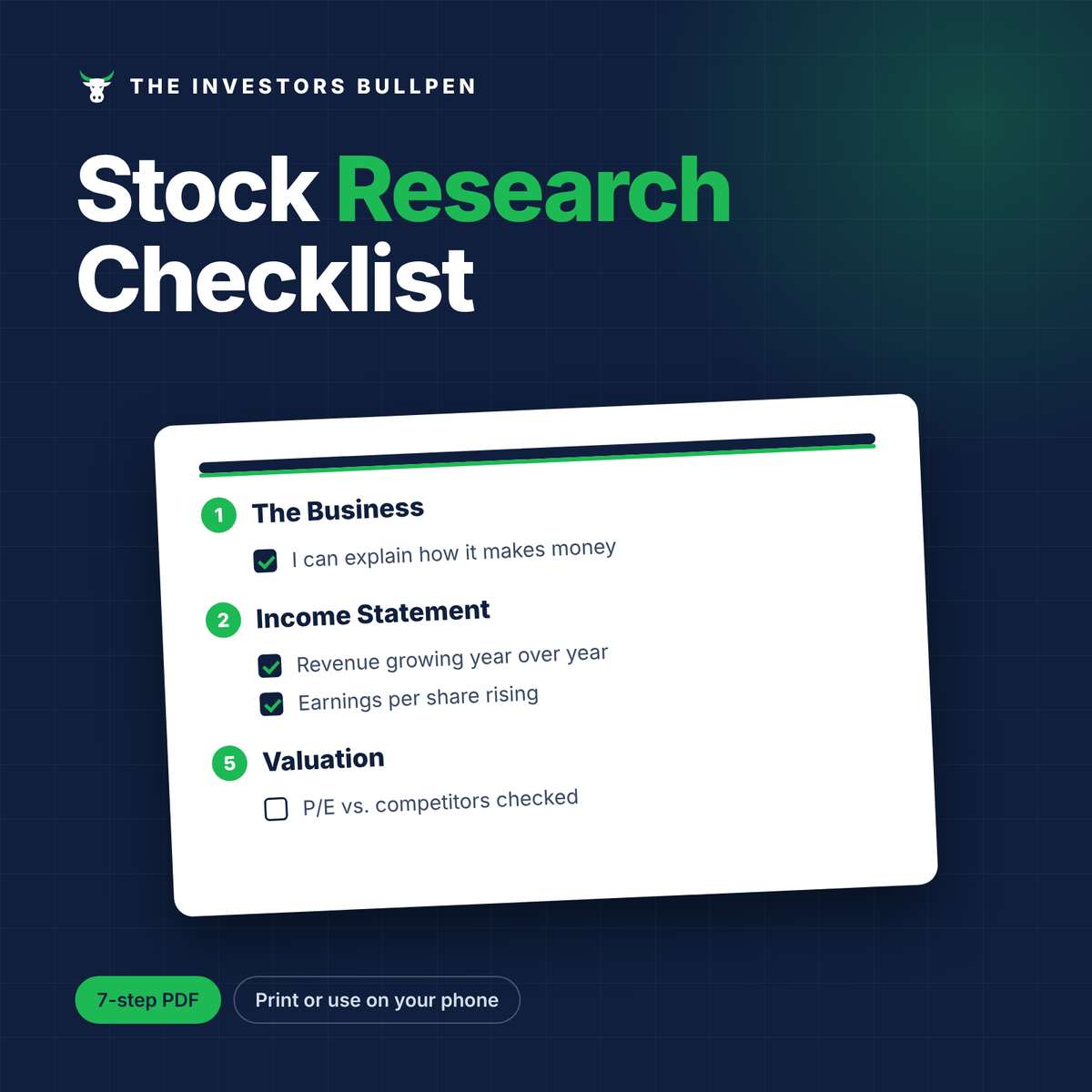 Stock Research Checklist